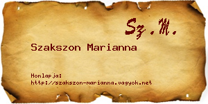 Szakszon Marianna névjegykártya